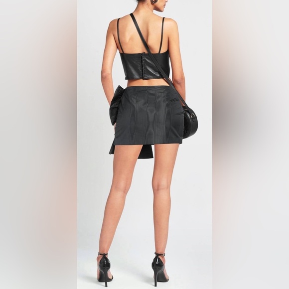 RED VALENTINO Black Bow Mini Skirt - Size 46 - Picture 3 of 12